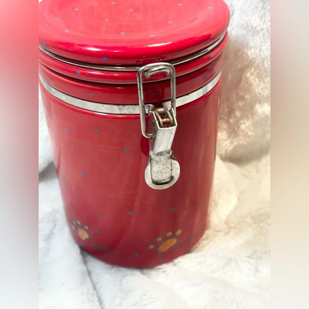 CERAMIC CAT TREAT BAIL LATCH CANISTER